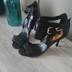 Nine West Black Heels with Buckle Detail
